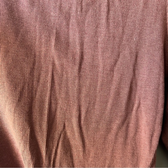 Vuori Pose At Ease Pants Heathered Rosewood Ribbed Mid Rise Size Large - Picture 3 of 7